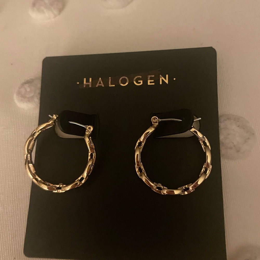 Halogen Textured Gold Earrings
